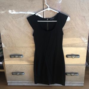 Black mini dress body con express